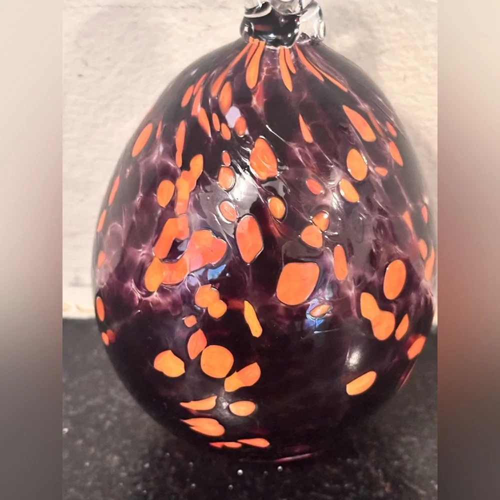 Handblown Glass Dragon Egg Ornament - Picture 2 of 3
